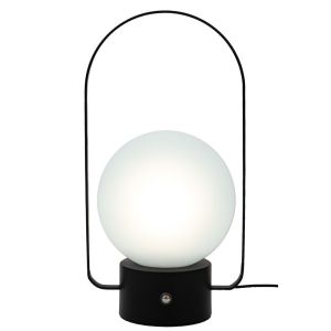 ЧЕРНА МЕТАЛНА ЛАМПА С USB 27 СМ