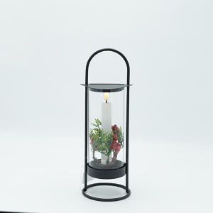 МЕТАЛЕН ФЕНЕР ЧЕРЕН С 1 СВЕЩ, 10.50X30СМ