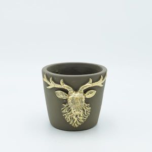 ЦИМЕНТОВА САКСИЯ С РЕЛЕФЕН СЕВЕРЕН ЕЛЕН, 12,5X11X9,5 СМ