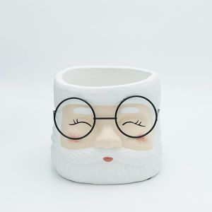 ЦИМЕНТОВА САКСИЯ, ЛИЦЕ НА САНТА, 12,5X11,5X10СМ