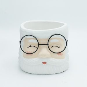 ЦИМЕНТОВА САКСИЯ, ЛИЦЕТО НА ДЯДО КОЛЕДА, 17X15.5X13СМ