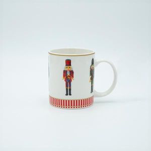 ЧАША С ЛЕШНИКОТРОШАЧКИ, БЯЛА С ЧЕРВЕНИ РАИЦИ, 350 МЛ