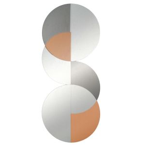 ДВУЦВЕТНО КРЪГЛО ОГЛЕДАЛО ЗА ПОД D50X120 СМ