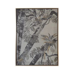 КАРТИНА ВЪРХУ ПЛАТНО С ПЛАСТМАСОВА РАМКА FL252325 СИВО-БЕЖОВО-ЧЕРНО 50X3X70СМ