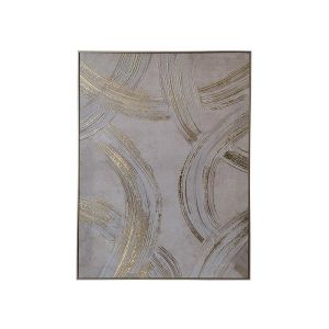 КАРТИНА ВЪРХУ ПЛАТНО С ПЛАСТМАСОВА РАМКА FL252459 ЗЛАТИСТО-БЯЛО-БЕЖОВО 60X4X80СМ