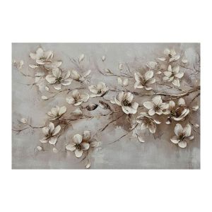 КАРТИНА ВЪРХУ ПЛАТНО ЦВЕТЕ 37592 БЕЖОВО-РОЗОВО-БЯЛО 90X3X60СМ