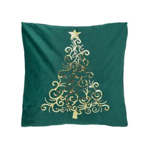 КОЛЕДНА ДЕКОРАТИВНА ВЪЗГЛАВНИЦА КОЛЕДНА ЕЛХА ЗЕЛЕНА