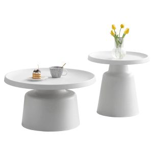 КОМПЛЕКТ 2 ХОЛНИ МАСИ RINKON2 HM18304.01 ИЗЦЯЛО МЕТАЛНИ В БЯЛО Φ50СМ И Φ70СМ