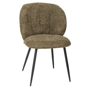 СТОЛ WHISPER WHIMSY С МАСЛИНОВО БУКЛЕ ПЛАТ И ЧЕРНИ МЕТАЛНИ КРАКА 57X55X81 СМ