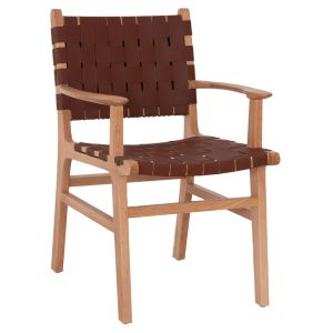 ФОТЬОЙЛ FELIPE HM9328.11 TOON WOOD PU LEATHER BROWN 61X59X86HCM.