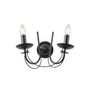 АПЛИК МЕТАЛ ПРОЗРАЧНО СТЪКЛО 2XE27 MAX15W 320X300MM ЧЕРНИ ARTE ILLUMINA VAULT