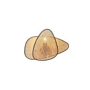 АПЛИК ОТ РАТАН 1XE27 MAX15W 430Χ300MM КАФЯВО-ЧЕРНО ARTE ILLUMINA KAI