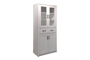 ВИТРИНА-БИБЛИОТЕКА Nisso В БЯЛ ЦВЯТ 80x40x183.5 СМ