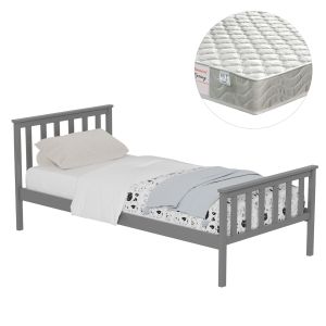 ЛЕГЛО С МАТРАК GIMLY HM21300.02 БОРОВА ДЪРВЕСИНА В СИВ ЦВЯТ ЗА МАТРАК 90X190СМ