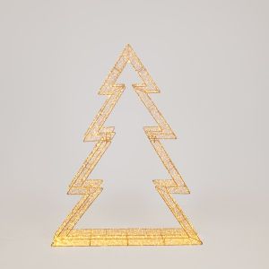 ОСВЕТЕНА ЕЛХА 130 СМ, 6000 МИНИ LED, 31V АДАПТЕР, БРОНЗОВА МЕДНА ЖИЦА, БРОНЗОВА МЕТАЛНА РАМКА, ТОПЛО БЯЛА LED СВЕТЛИНА, КАБЕЛ 5 М, IP44