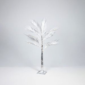 ПАПРАТОВО ДЪРВО СЪС СРЕБЪРНИ ЛИСТА 1,2 М, АДАПТЕР, 80 МИНИ СВЕТОДИОДА ТОПЛО БЯЛО, КАБЕЛ 3 М, IP44