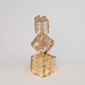 ПОДАРЪЧНИ КУТИИ 95 СМ, 600 МИНИ СВЕТОДИОДА, 4,5 V АДАПТЕР, ТАЙМЕР, СРЕБЪРЕН МЕДЕН ПРОВОДНИК, ТОПЛО БЯЛ СВЕТОДИОД, КАБЕЛ 5 М, IP44