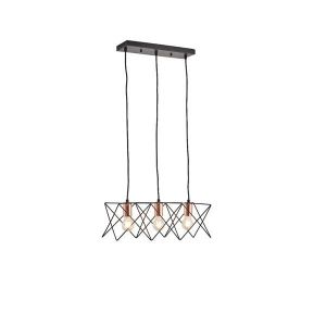 ПОЛИЛЕЙ ОТ МЕТАЛ, 3 ЛАМПИ, 3XE27, МАКС. 15W, 517X175X1240 ММ, ЧЕРНО, ARTE ILLUMINA BRAWCK