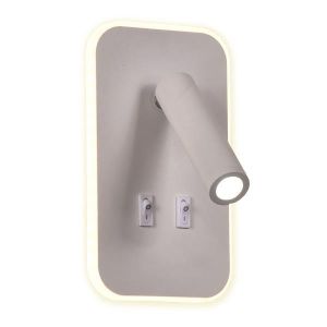 СТЕНЕНО ОСВЕТЛЕНИЕ ЗА ЛЕГЛО 11W &amp; 3W 910LM 3000K БЯЛО ARTE ILLUMINA IRIS 3