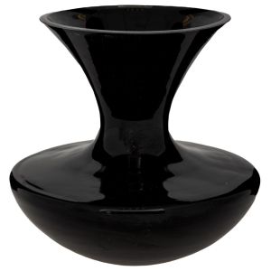 ЧЕРНА СТЪКЛЕНА ВАЗА D32X30 СМ