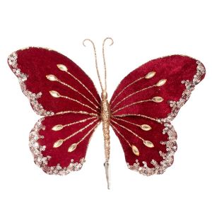 БОРДО КАДИФЕНА ПЕПЕРУДА С ЩИПКА 23X20 СМ