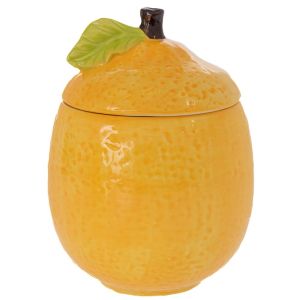 КЕРАМИЧЕН БУРКАН ЗА БИСКВИТИ ЛИМОН 13X22СМ