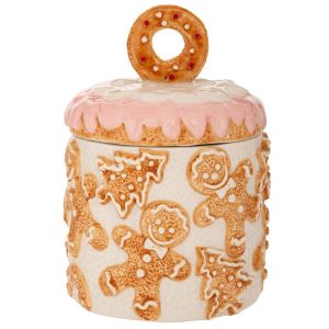 КЕРАМИЧЕН БУРКАН ЗА БИСКВИТКИ С КАПАК 15X15X22 СМ