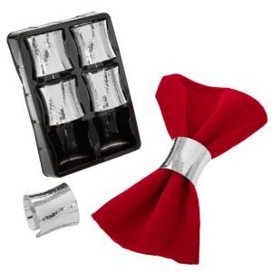 КОМПЛЕКТ ОТ 6 СРЕБЪРНИ ПРЪСТЕНА ЗА САЛФЕТКИ