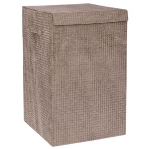 КРЕМАВ ТЕКСТИЛЕН КОШ ЗА ПРАНЕ С КАПАК 35X35X55СМ