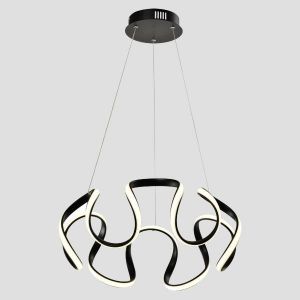 ПОЛИЛЕЙ ОТ АЛУМИНИЙ LED 60W, 3200LM, 3CCT (3000-4000-6000K), 100-277V, Φ520X1200MM, ЧЕРНИ, ARTE ILLUMINA ORBIT