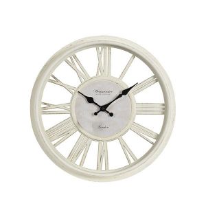 СТЕНЕН ЧАСОВНИК ПЛАСТМАСА БЯЛ 40X4.5X40СМ