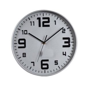 СТЕНЕН ЧАСОВНИК ПЛАСТМАСА СРЕБЪРЕН - ЧЕРЕН 30X4.2X30СМ