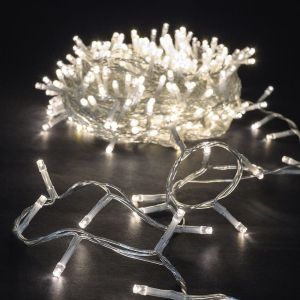 КОЛЕДНИ LED ЛАМПИЧКИ 400БР ПРОЗРАЧНО БЯЛ ЦВЯТ 20M 8ФУНКЦИИ OUTDOOR