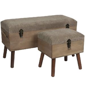 Табуретка-ракла сет 2бр L:80Χ34x45CM S:36Χ28Χ42CM