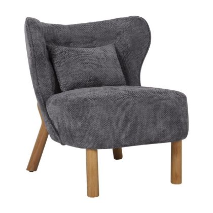 Кръгла табуретка New Lux в черен цвят с размери 46х46х43см