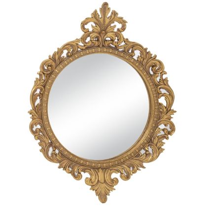 DECO VINTAGE КРЪГЛО СТЕННО ОГЛЕДАЛО 33,5Χ4X45CM