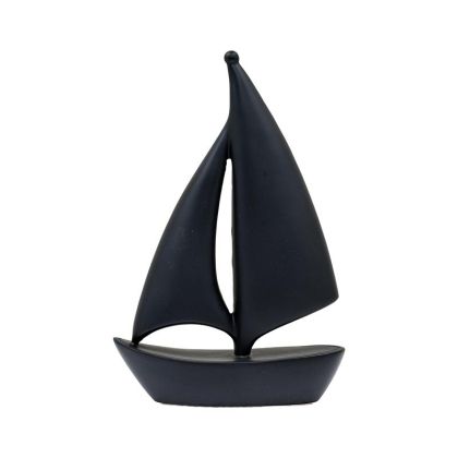 DECORATIVE TABLETOP SHIP FL7219 BLACK COLOR 16x23cm