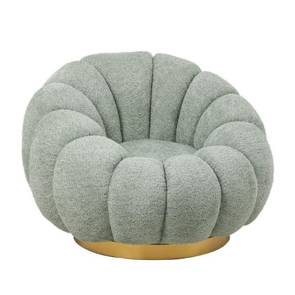 Фотьойл Агнес в бежов цвят дамаска с размери 66х73х77см