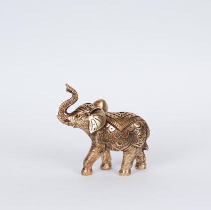 ELEPHANT GOLD 14x5.5x14cm