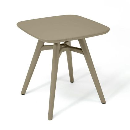 SQUARE GARDEN TABLE WITH ABS SURFACE FL8863 CAPPUCCINO COLOR 71x74cm