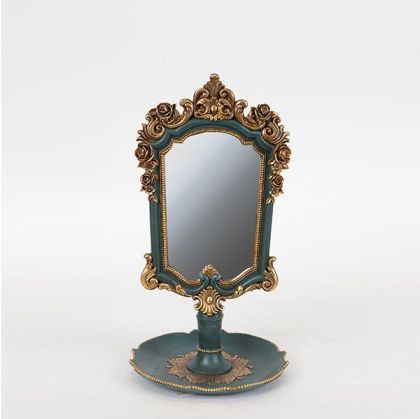 Настолен часовник Vintage Radio в цвят сиел, метал, с размери 22x8x16см