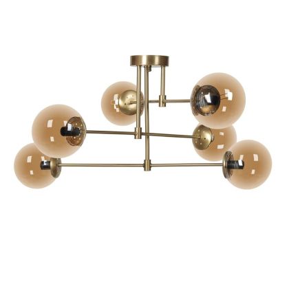 ПОЛИЛЕЙ С ШЕСТ ЛАМПИ БРОНЗ-ЦВЯТ МЕД E14 75X40CM