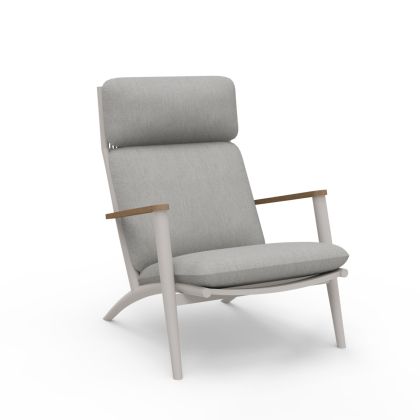 КРЕСЛО ZODIAC SM6214.02 ЦВЯТ КРЕМ/ БЯЛ АЛУМИНИЕВО ВЪЖЕ-ОЛЕФИН В БЕЖОВО-ТИКОВО ДЪРВО ПОДЛАКТНИЦИ 76x77,5x97Hcm.