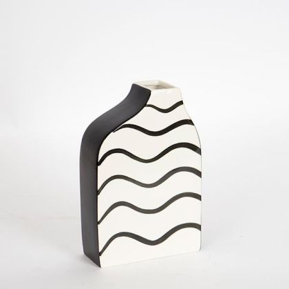 ВАЗА, КЕРАМИКА, БЕЖОВ, 15x6x23см