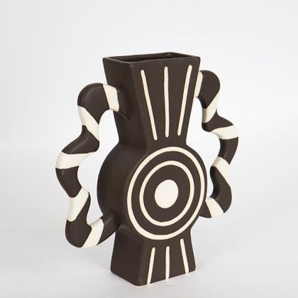 КЕРАМИЧНА ВАЗА GALAD HM4588.02 ЧЕРЕН МАТИРАН Φ16x32Hсм.