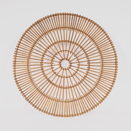 ДЕКОР ЗА СТЕНА, ДЪРВО, НАТУРАЛНО, 91.5x2x91.5см