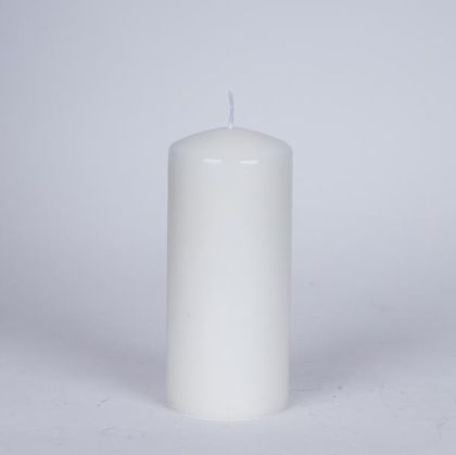СВЕЩ БЯЛА С АРОМАТ НА БЯЛ МУСУК 6х14см.