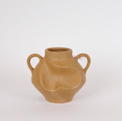 Диван Ново Монако в кафяв цвят с горчично жълти и зелени възглавници с размери 180x95x95+230x95x95