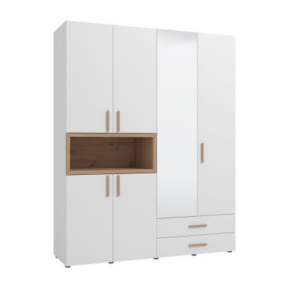 Ъглов десен диван New Toulouse в цвят мока с възглавници таупе с размери 260х205х93см