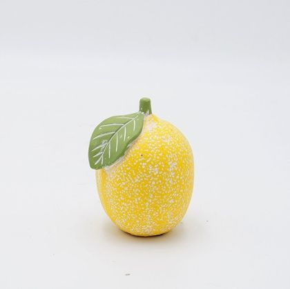 ДЕКОРАТИВЕН ЛИМОН, ЦИМЕНТ, ЖЪЛТ, 8x8x10.5см